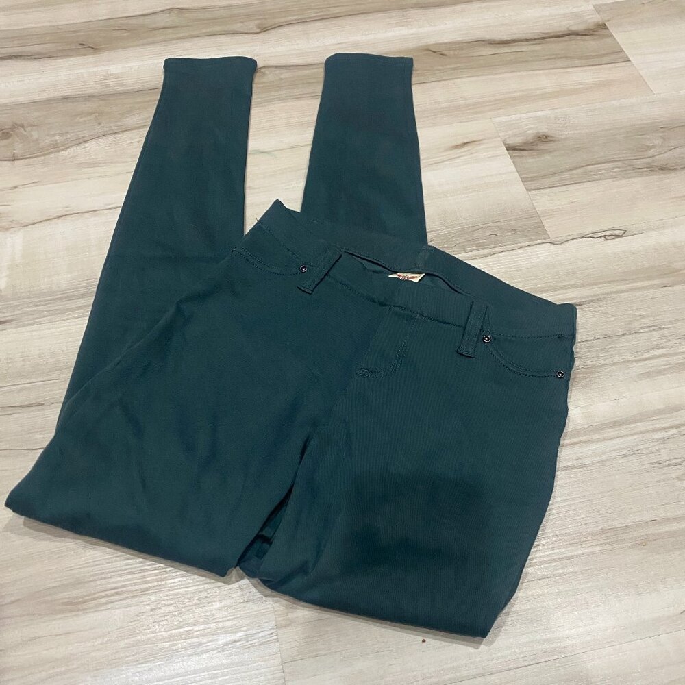Faded Glory Olive Green Skinny Jeans Stretch Mid Rise Women’s XS 0-2 0213